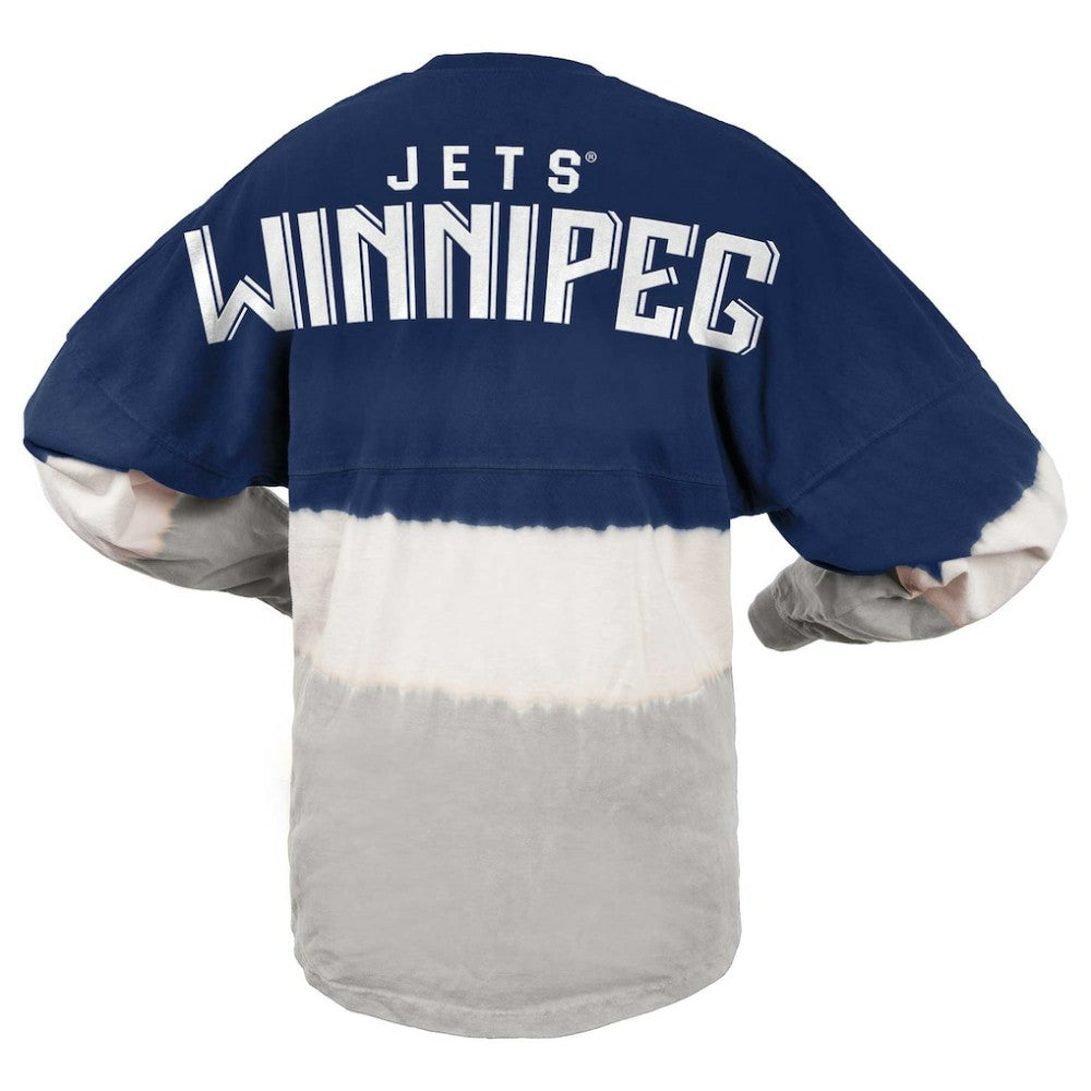 NHL Winnipeg Jets Fanatics Women's Ombre Long Sleeve T-Shirt - Blue/Gray