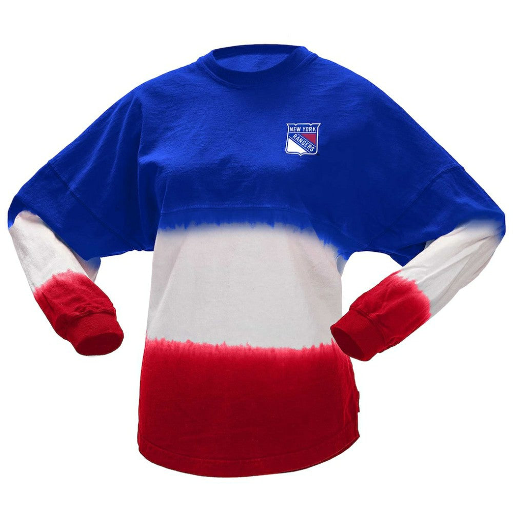 NHL New York Rangers Fanatics Women's Ombre Long Sleeve T-Shirt - Blue/Red