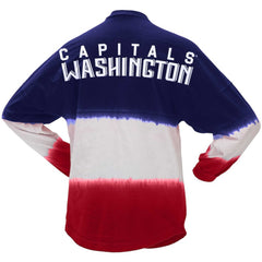 NHL Washington Capitals Fanatics Women's Ombre Long Sleeve T-Shirt - Navy/Red
