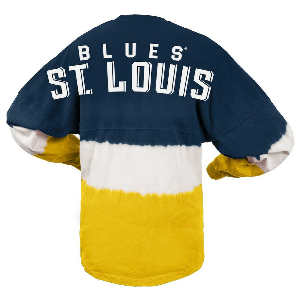NHL St. Louis Blues Fanatics Women's Ombre Long Sleeve T-Shirt - Navy/Gold
