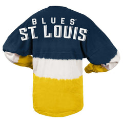 NHL St. Louis Blues Fanatics Women's Ombre Long Sleeve T-Shirt - Navy/Gold