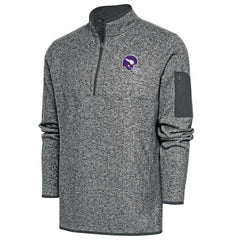 Minnesota Vikings Antigua Fortune Quarter-Zip Pullover Jacket Heather Charcoal
