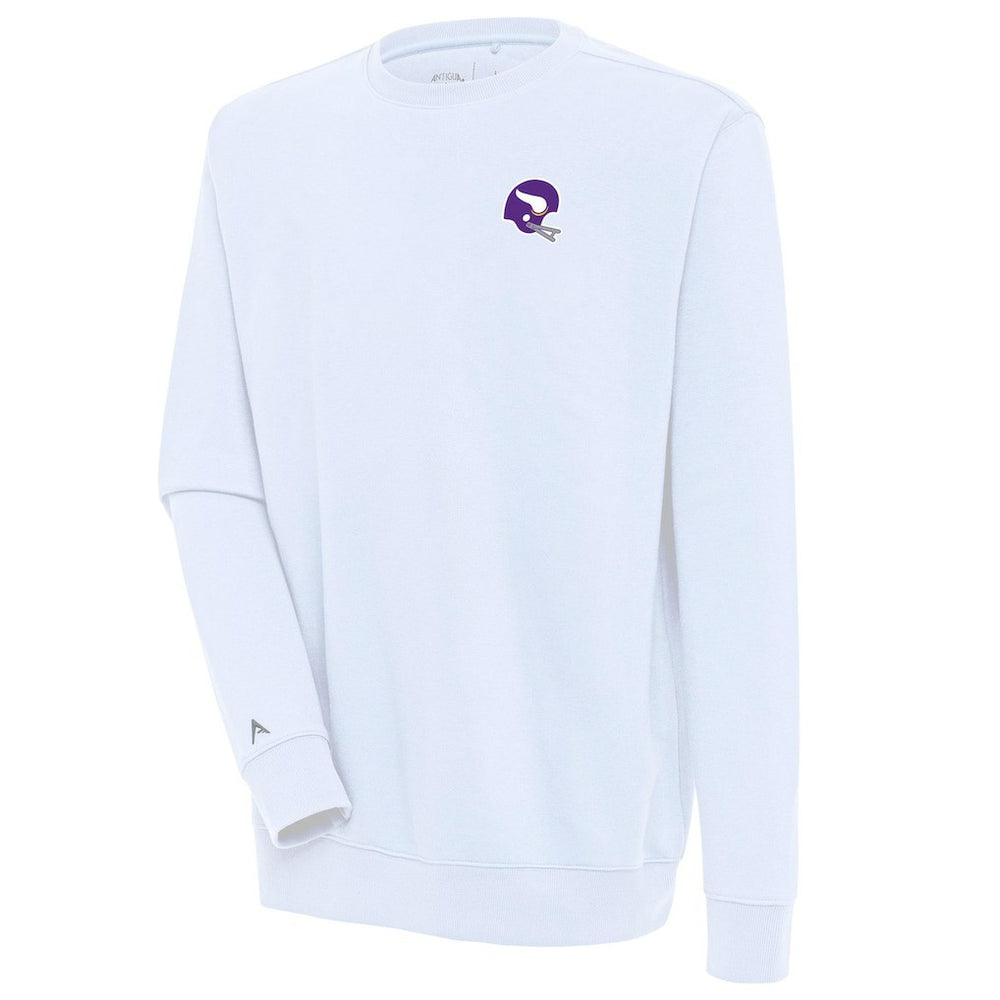 Minnesota Vikings Antigua Victory Crewneck Pullover Sweatshirt White