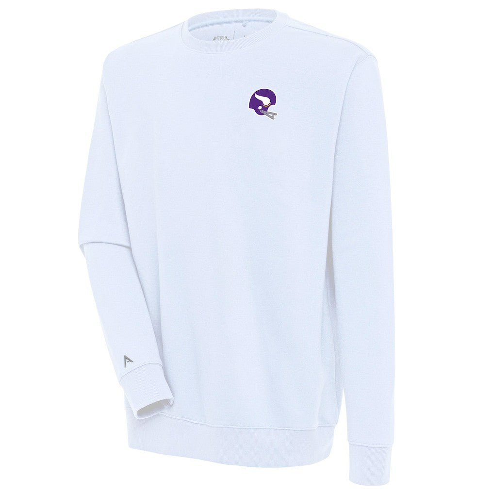Minnesota Vikings Antigua Victory Crewneck Pullover Sweatshirt White