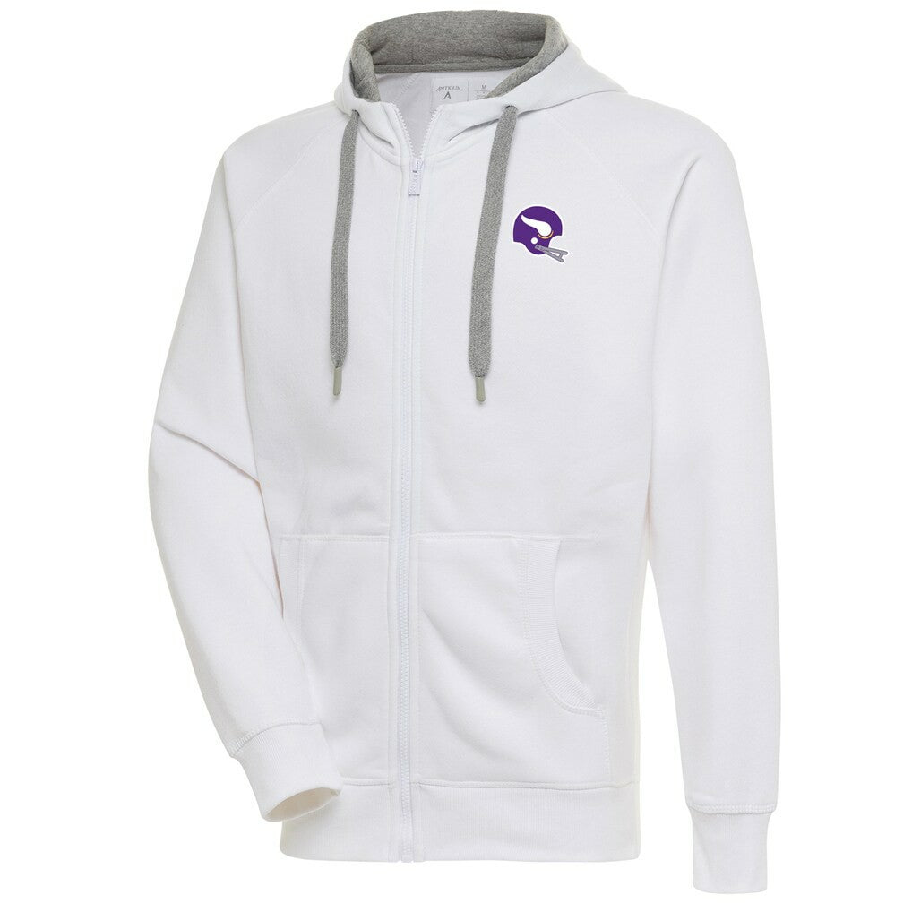 Minnesota Vikings Antigua Victory Full-Zip Hoodie White