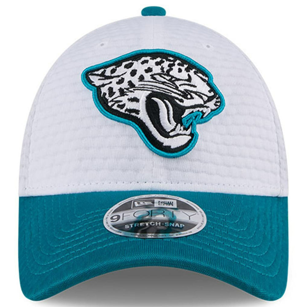 Jacksonville Jaguars New Era 2024 NFL Training Camp 9FORTY Adjustable Hat White/Teal