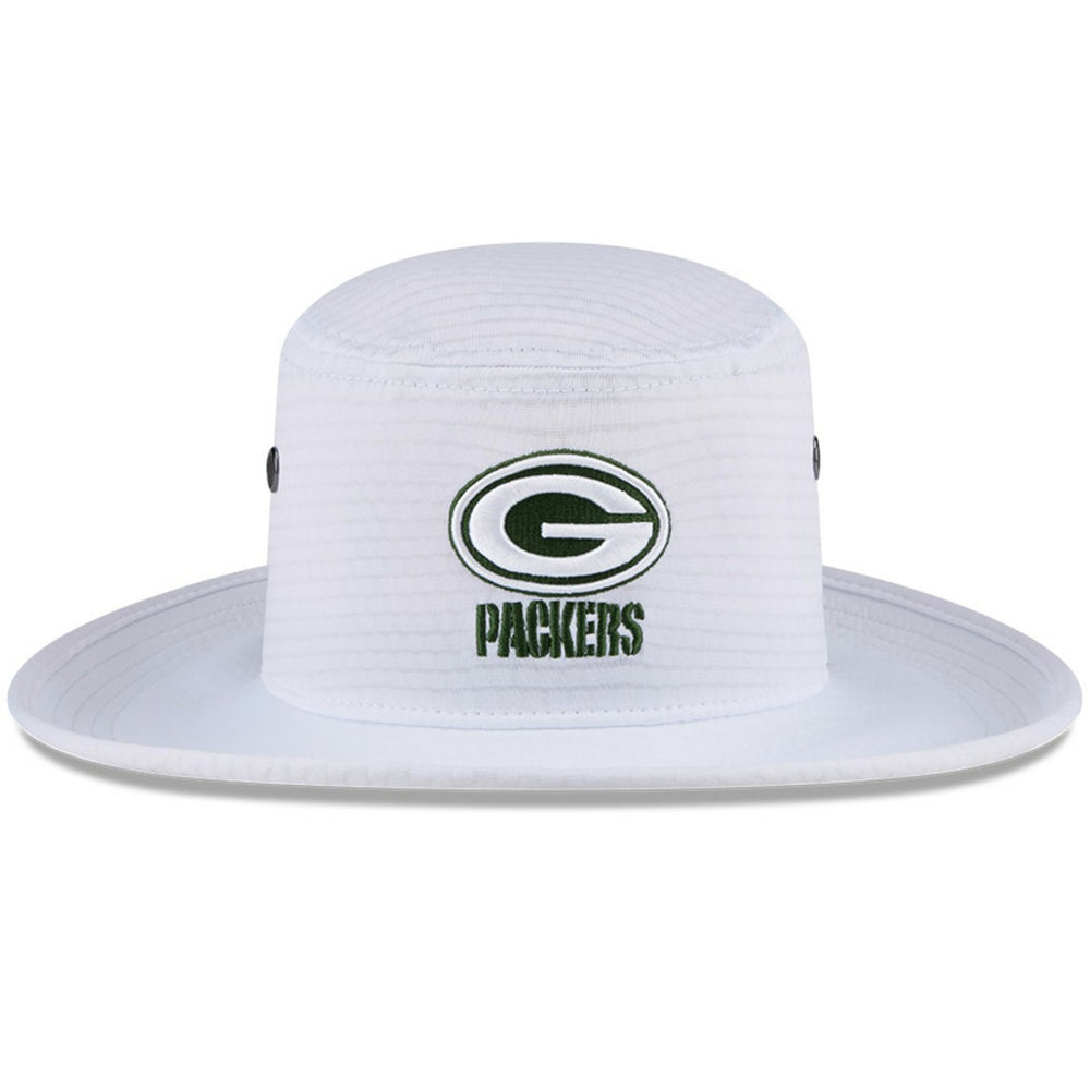 Green Bay Packers New Era 2024 NFL Training Camp Panama Bucket Hat White