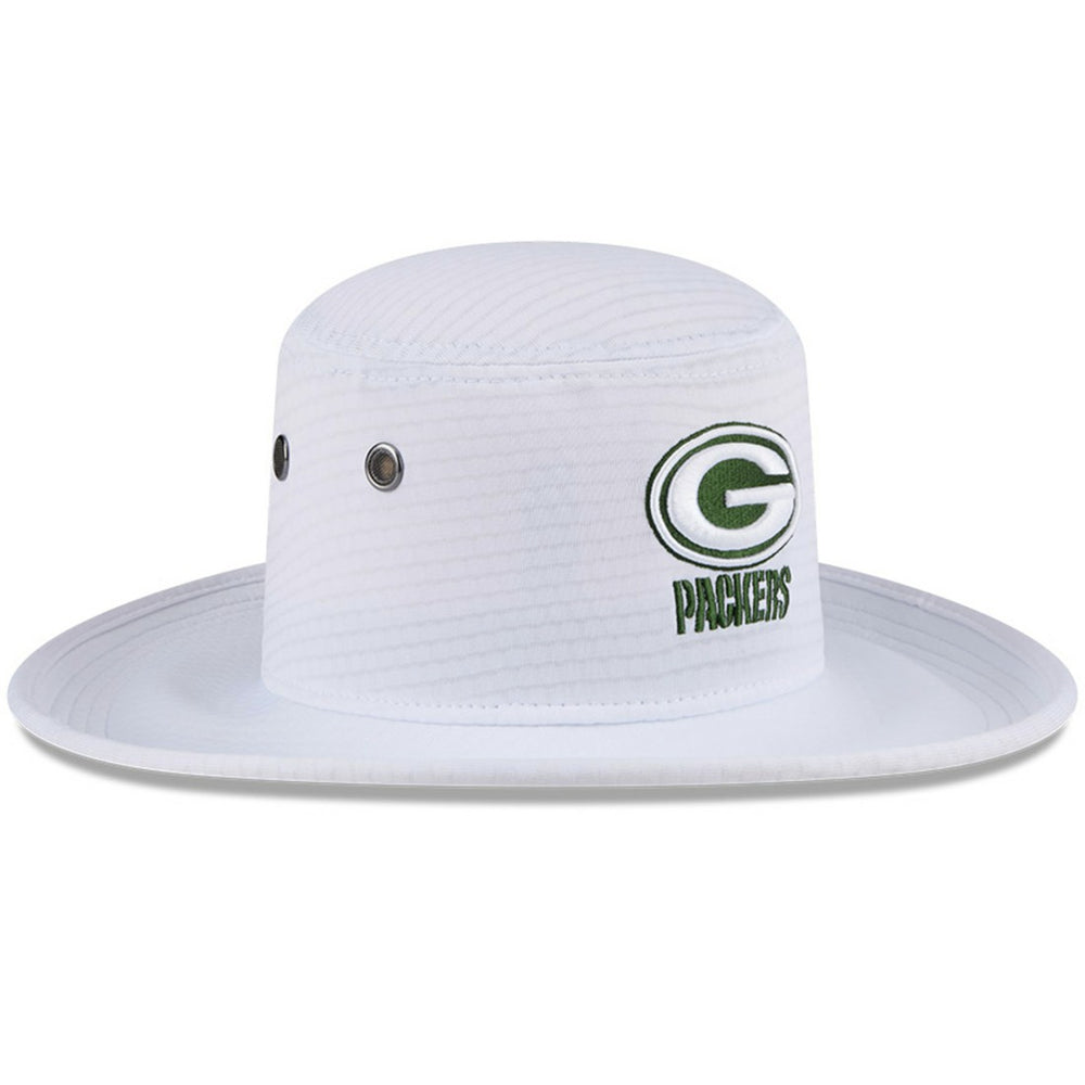 Green Bay Packers New Era 2024 NFL Training Camp Panama Bucket Hat White