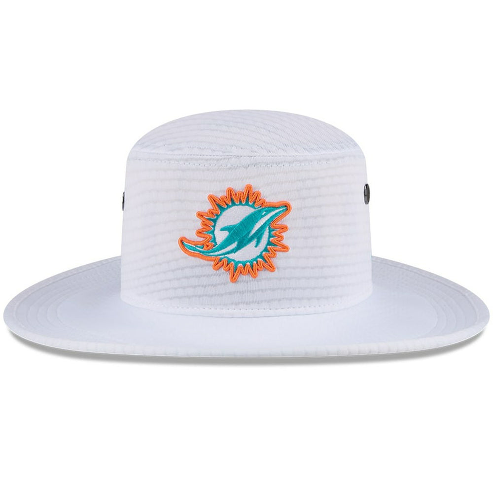 Miami Dolphins New Era 2024 NFL Training Camp Panama Bucket Hat White