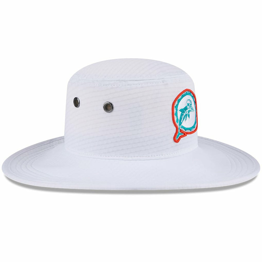 Miami Dolphins New Era 2024 NFL Training Camp Panama Bucket Hat White