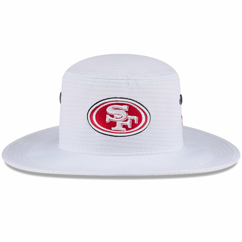 San Francisco 49ers New Era 2024 NFL Training Camp Panama Bucket Hat White