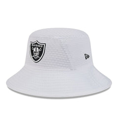 Las Vegas Raiders New Era 2024 NFL Training Camp Stretch Bucket Hat White