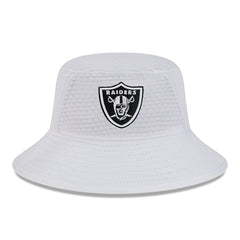 Las Vegas Raiders New Era 2024 NFL Training Camp Stretch Bucket Hat White