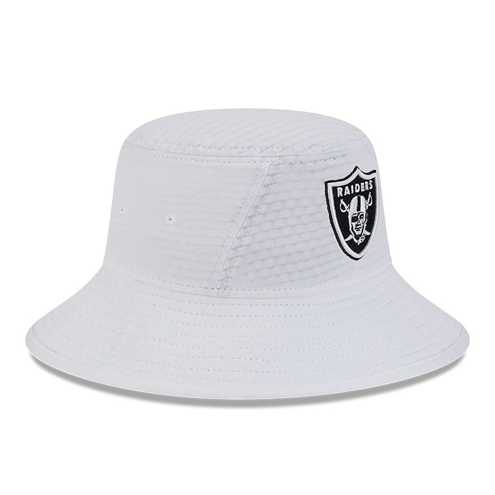 Las Vegas Raiders New Era 2024 NFL Training Camp Stretch Bucket Hat White