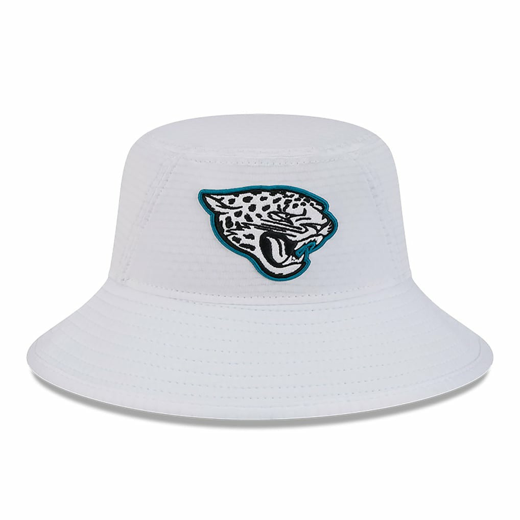Jacksonville Jaguars New Era 2024 NFL Training Camp Stretch Bucket Hat White