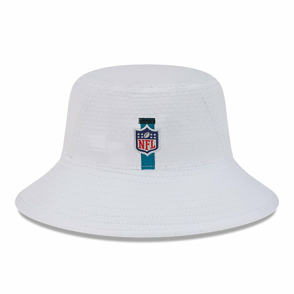 Jacksonville Jaguars New Era 2024 NFL Training Camp Stretch Bucket Hat White
