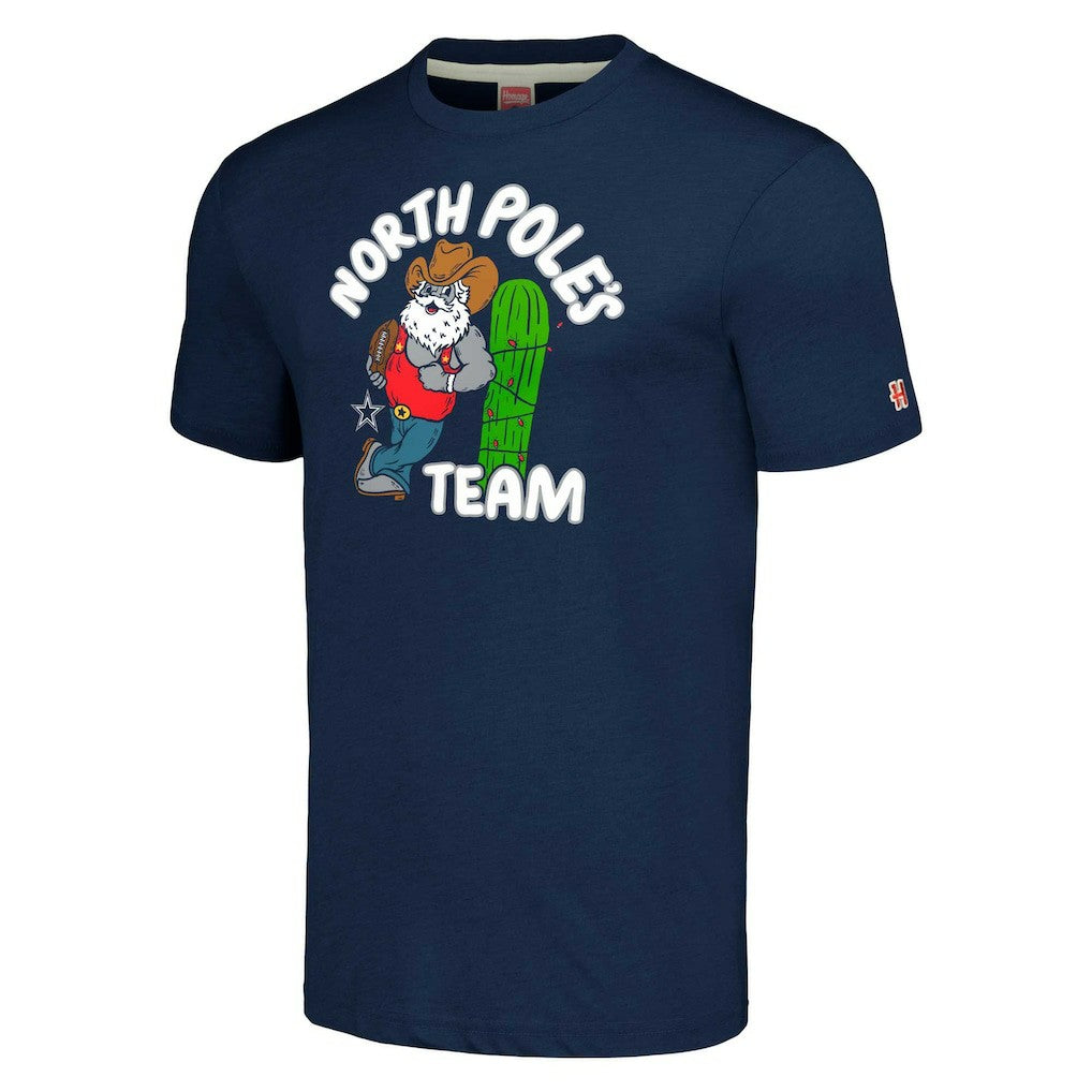 Dallas Cowboys Homage Unisex Holiday Tri-Blend T-Shirt Navy