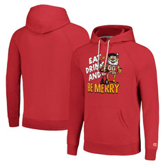 Kansas City Chiefs Homage Unisex Holiday Raglan Tri-Blend Pullover Hoodie Red