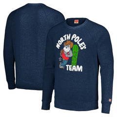 Dallas Cowboys Homage Unisex Holiday Raglan Tri-Blend Pullover Sweatshirt Navy