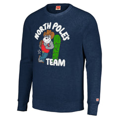 Dallas Cowboys Homage Unisex Holiday Raglan Tri-Blend Pullover Sweatshirt Navy