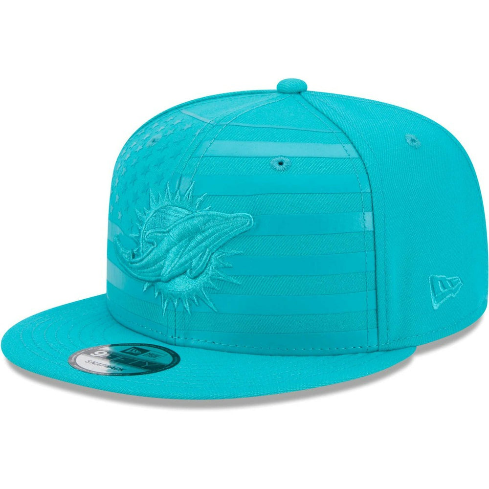 Miami Dolphins New Era Independent 9FIFTY Snapback Hat Aqua