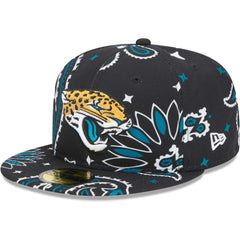 Jacksonville Jaguars New Era Paisley 59FIFTY Fitted Hat Black