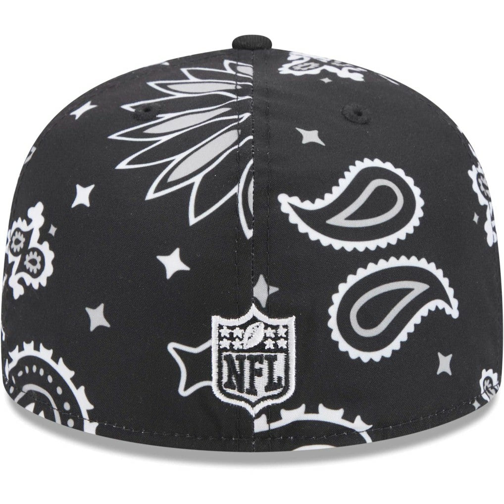 Las Vegas Raiders New Era Paisley 59FIFTY Fitted Hat Black