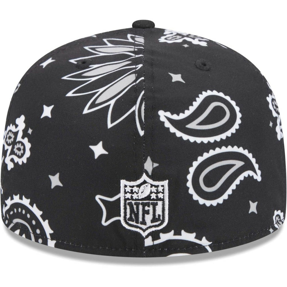 Las Vegas Raiders New Era Paisley 59FIFTY Fitted Hat Black
