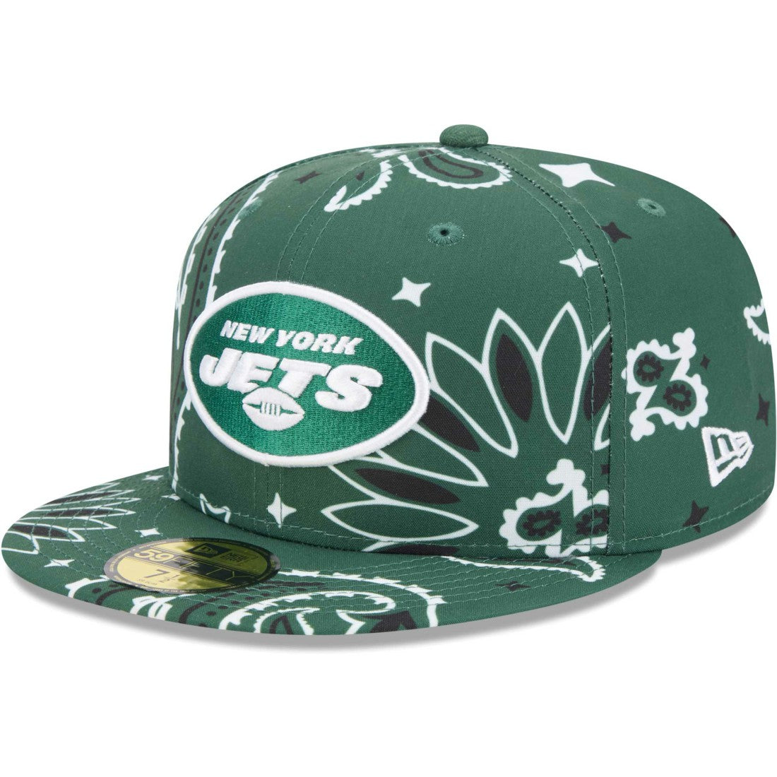 New York Jets New Era Paisley 59FIFTY Fitted Hat Green