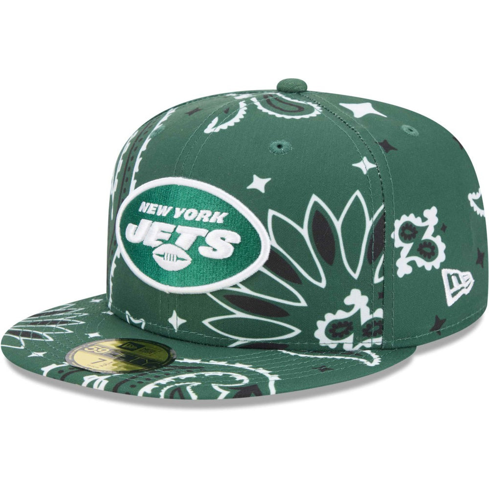 New York Jets New Era Paisley 59FIFTY Fitted Hat Green