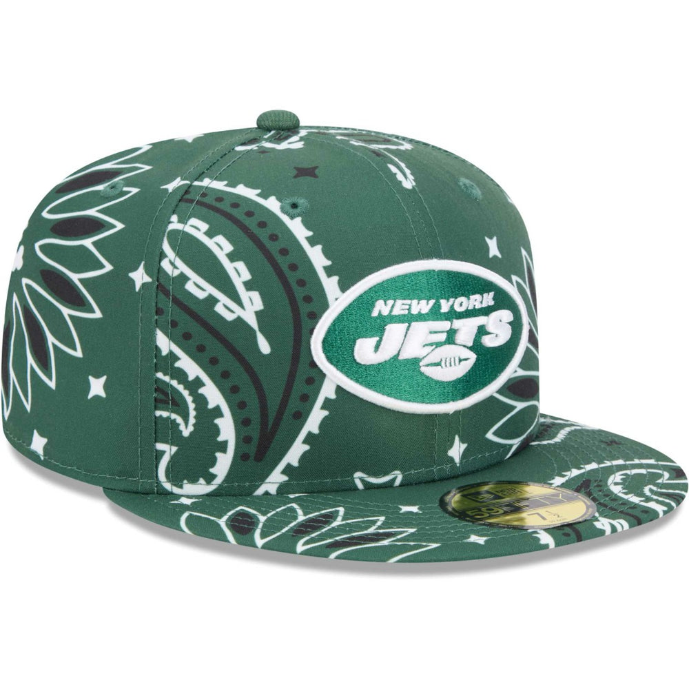 New York Jets New Era Paisley 59FIFTY Fitted Hat Green