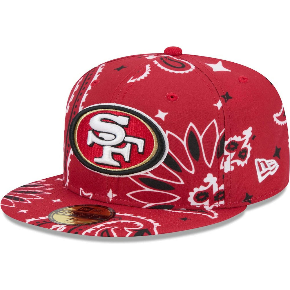 San Francisco 49ers New Era Paisley 59FIFTY Fitted Hat Scarlet