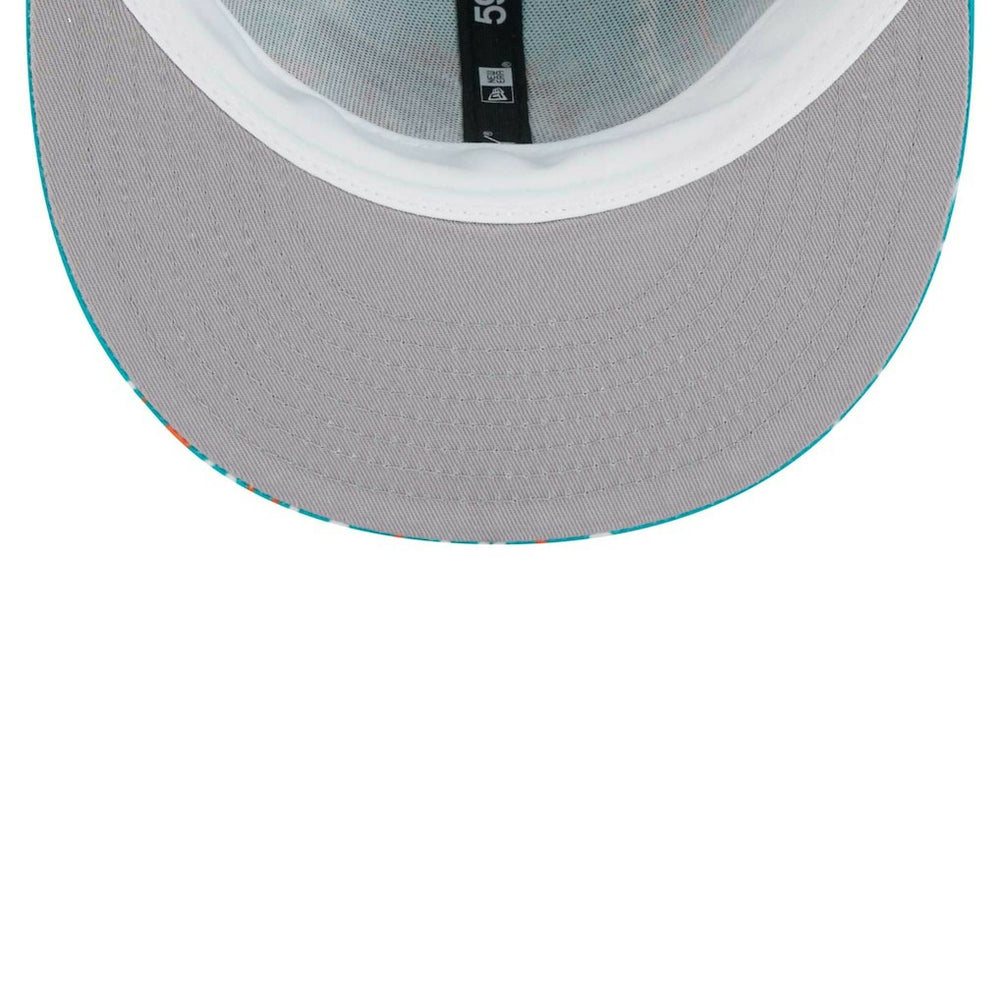 Miami Dolphins New Era Paisley 59FIFTY Fitted Hat Aqua
