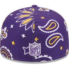 Minnesota Vikings New Era Paisley 59FIFTY Fitted Hat Purple