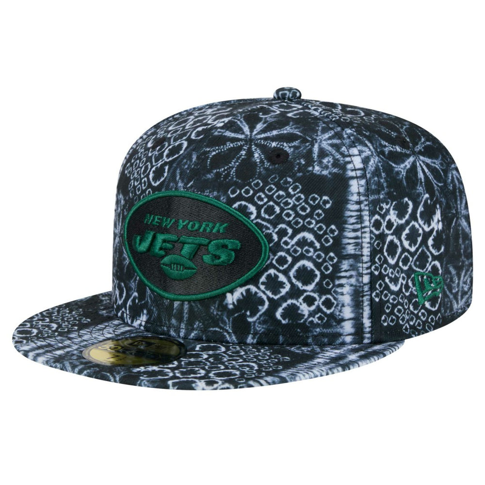 New York Jets New Era Shibori 59FIFTY Fitted Hat Black