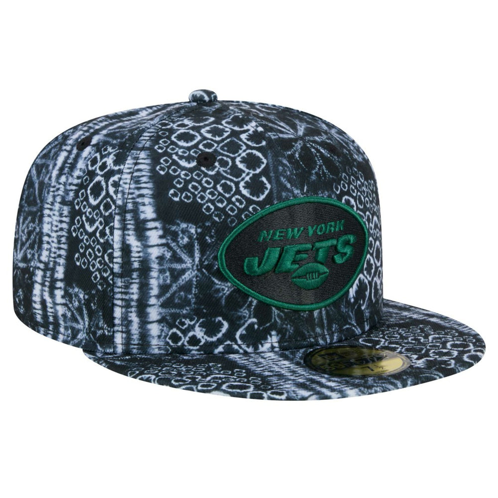 New York Jets New Era Shibori 59FIFTY Fitted Hat Black