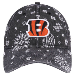 Cincinnati Bengals New Era Women's Paisley 9TWENTY Adjustable Hat Black