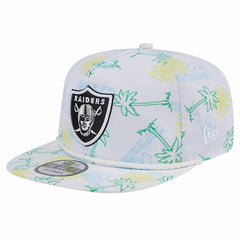 Las Vegas Raiders New Era Vacay Golfer Snapback Hat White