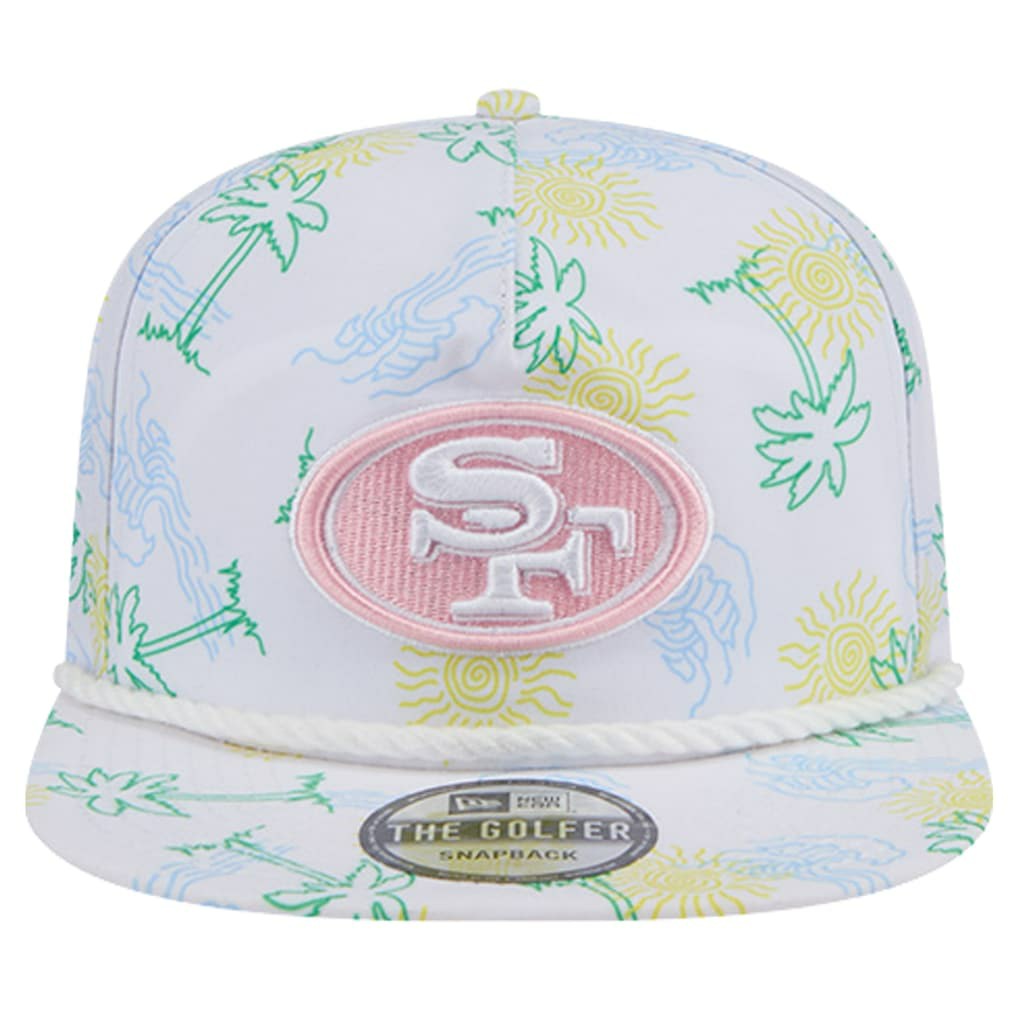 San Francisco 49ers New Era Vacay Golfer Snapback Hat White