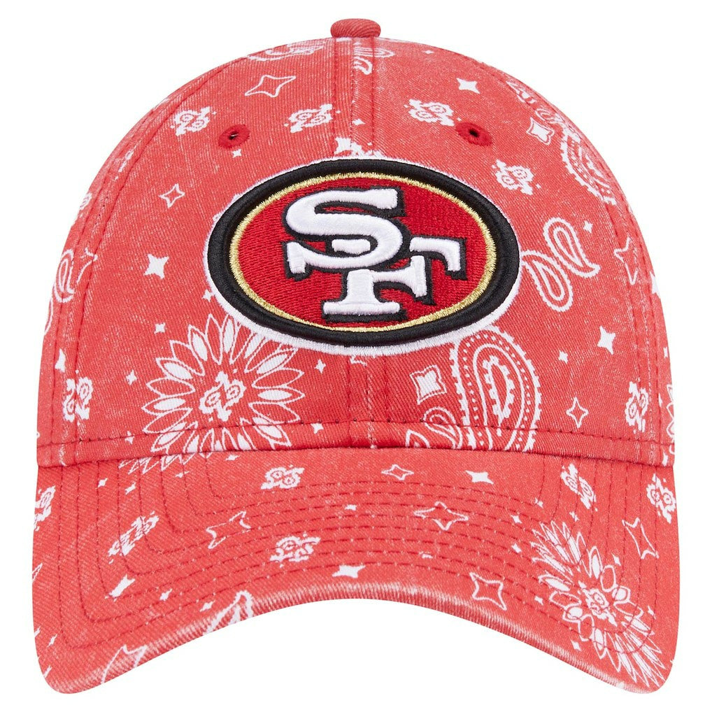 San Francisco 49ers New Era Women's Paisley 9TWENTY Adjustable Hat Scarlet
