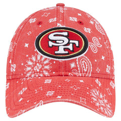 San Francisco 49ers New Era Women's Paisley 9TWENTY Adjustable Hat Scarlet