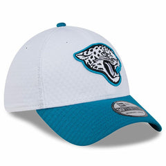 Jacksonville Jaguars New Era 2024 NFL Training Camp 39THIRTY Flex Hat White/Teal