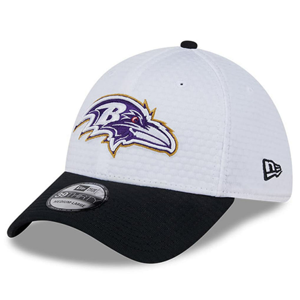 Baltimore Ravens New Era 2024 NFL Training Camp 39THIRTY Flex Hat White/Black
