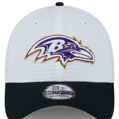 Baltimore Ravens New Era 2024 NFL Training Camp 39THIRTY Flex Hat White/Black