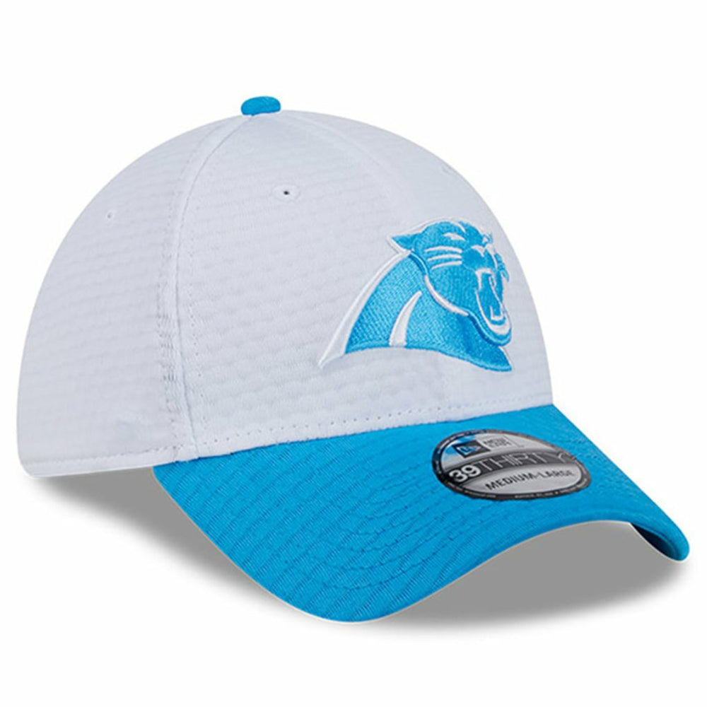 Carolina Panthers New Era 2024 NFL Training Camp 39THIRTY Flex Hat White/Blue