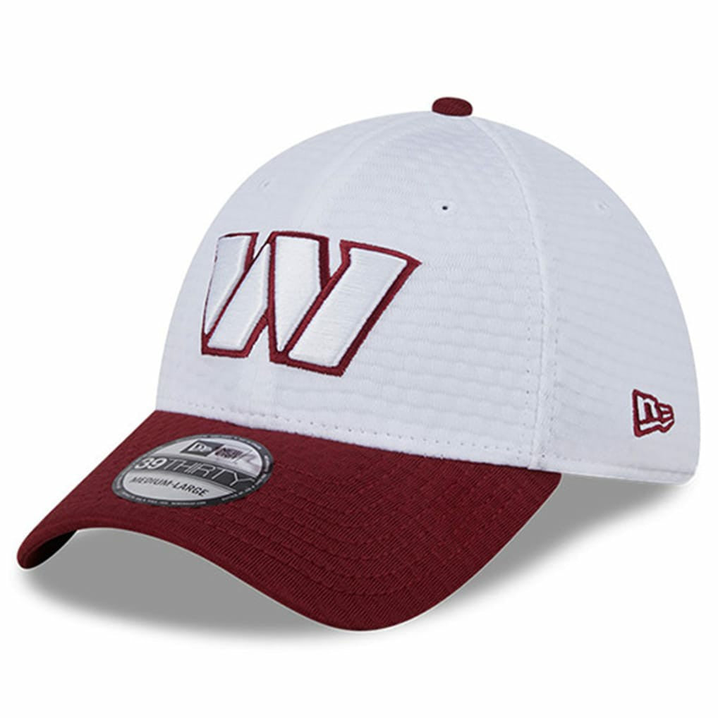 Washington Commanders New Era 2024 NFL Training Camp 39THIRTY Flex Hat White/Burgundy
