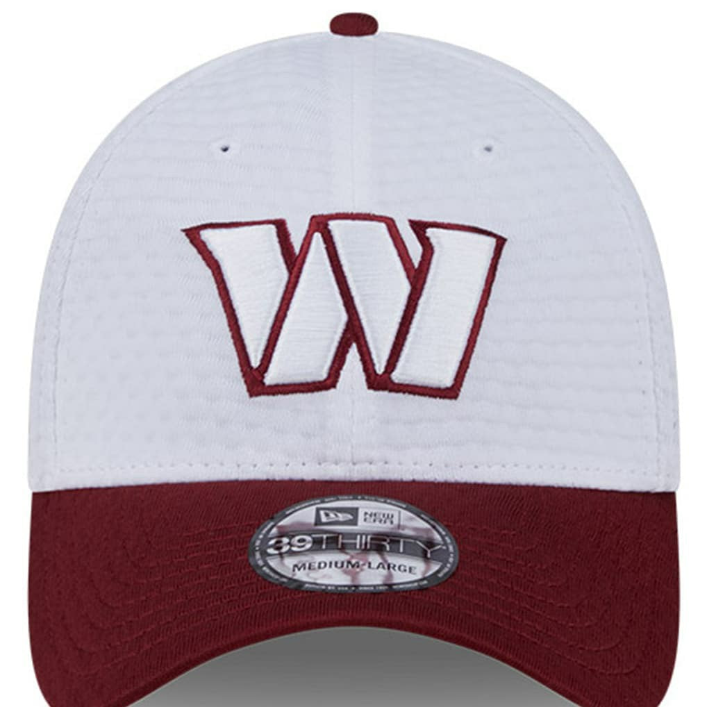 Washington Commanders New Era 2024 NFL Training Camp 39THIRTY Flex Hat White/Burgundy