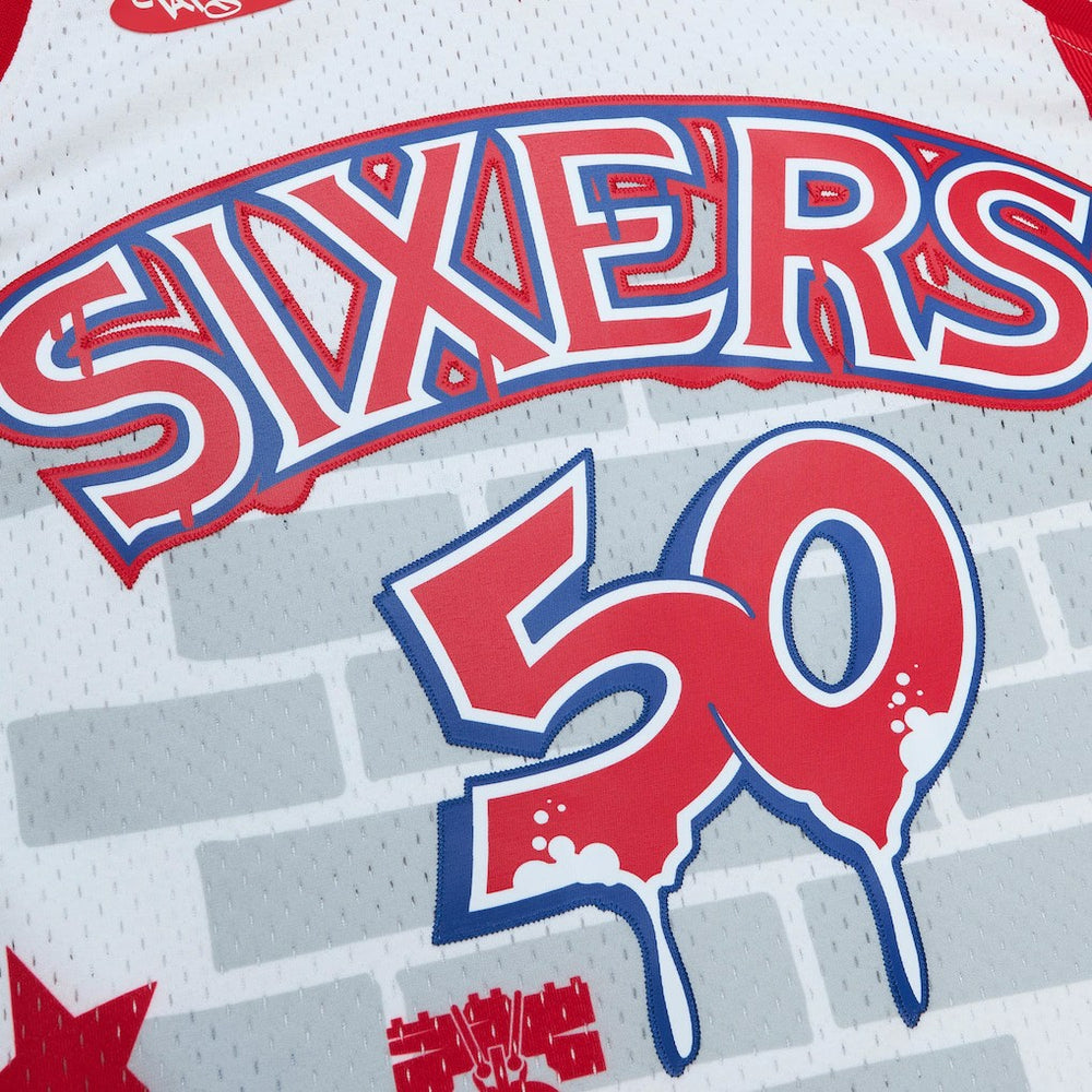 Philadelphia 76ers x Tats Cru Hardwood Classics Fashion Jersey White