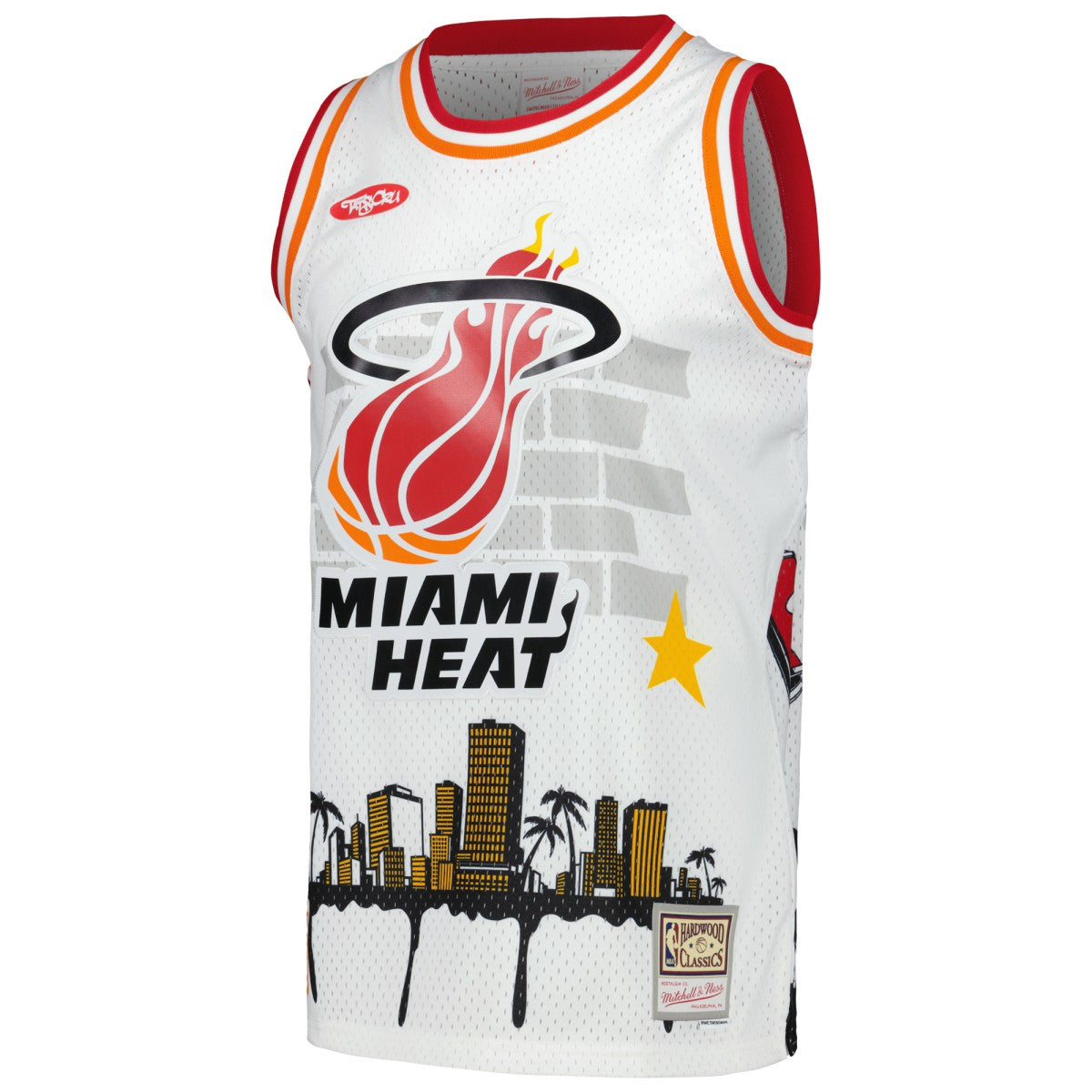 Miami Heat x Tats Cru Hardwood Classics Fashion Jersey White