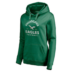 Philadelphia Eagles Women's Gridiron Classics Vintage Arch Pullover Hoodie Kelly Green